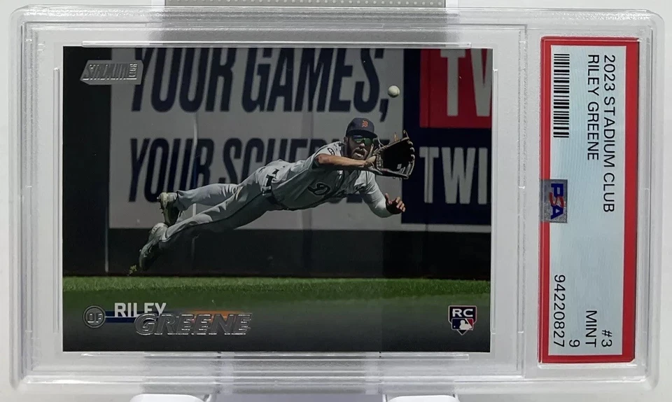 Riley Greene Rookie PSA 9 -2023 Topps Stadium Club -Tigers, Back to the Playoffs - Image 3 of 4