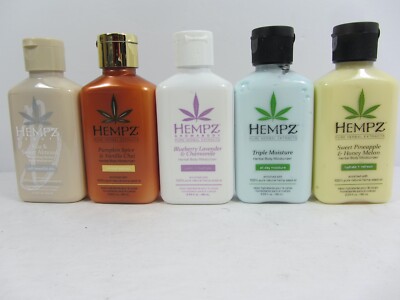 3 PACK VARIOUS HEMPZ BODY MOISTURIZER LOTIONS 2.25 oz TRAVEL SIZE