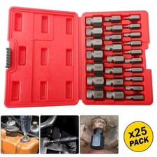 25Pcs Screw Extractor Set Hex Head Multi-Spline Easy Out Bolt Extractor Set