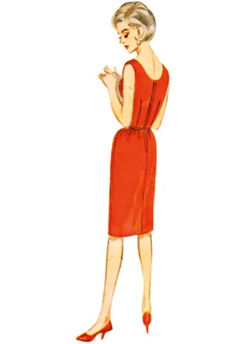 Butterick Retro Pattern 1960s Misses Dress, Jacket, Capelet Overskirt B7035 4~22 - Picture 11 of 15