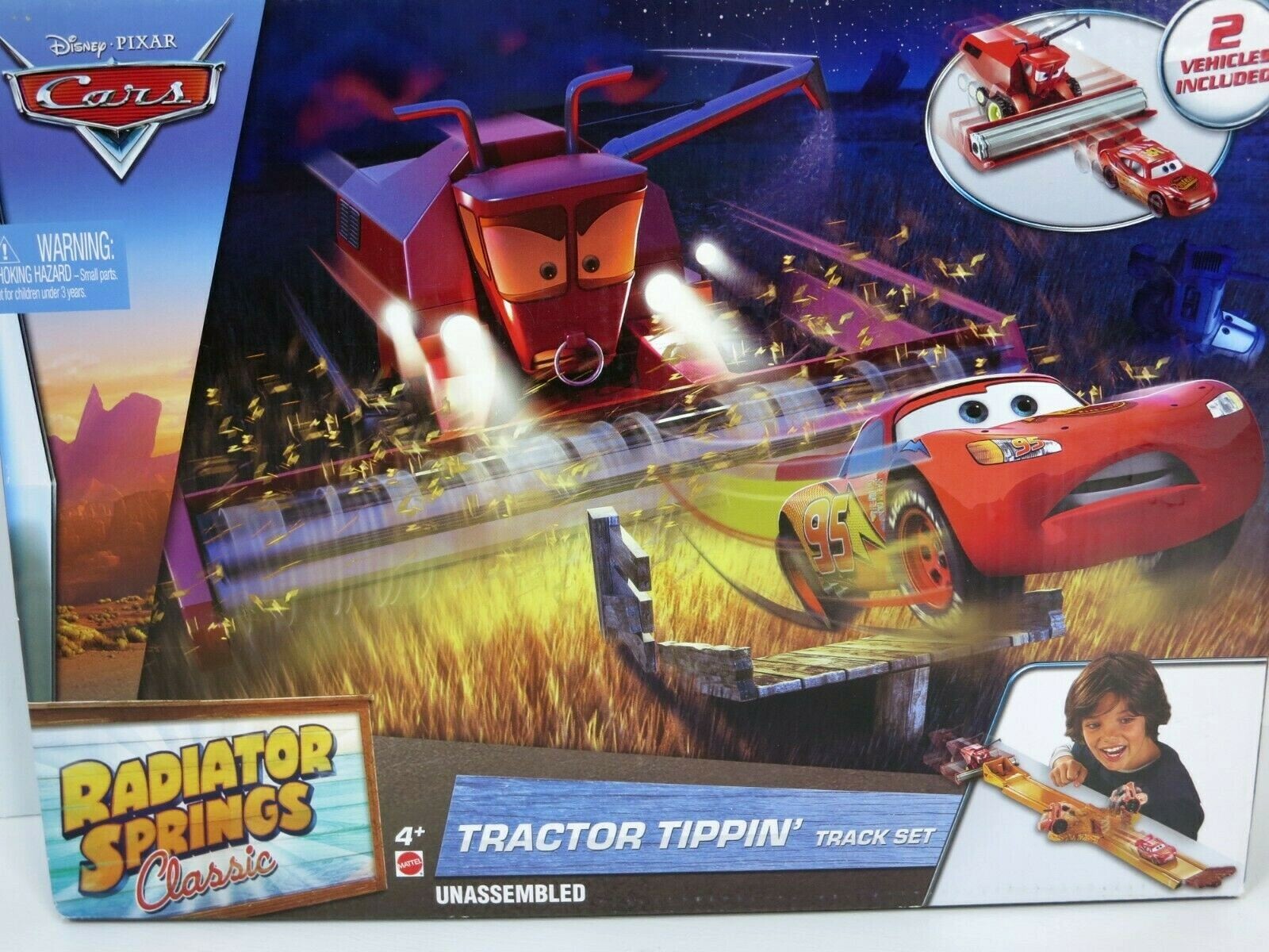 cars tractor tippin track set