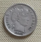 1900-S US 10 cents barber dime silver coin "Philippine Date"