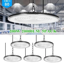 5X 200W UFO LED High Bay Light Shop Lights Fixture Warehouse Gym Industrial Lamp