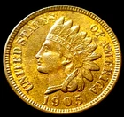 1905 INDIAN CENT BRILLIANT UNCIRCULATED! 4 DIAMONDS! LUSTER! A beautiful coin!