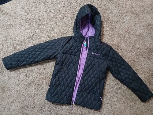 Columbia Girls Size Small Jacket Quilted Fleece Lined Purple