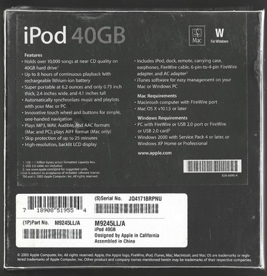 Buy Apple iPod classic 3rd Generation White (40 GB) online | eBay