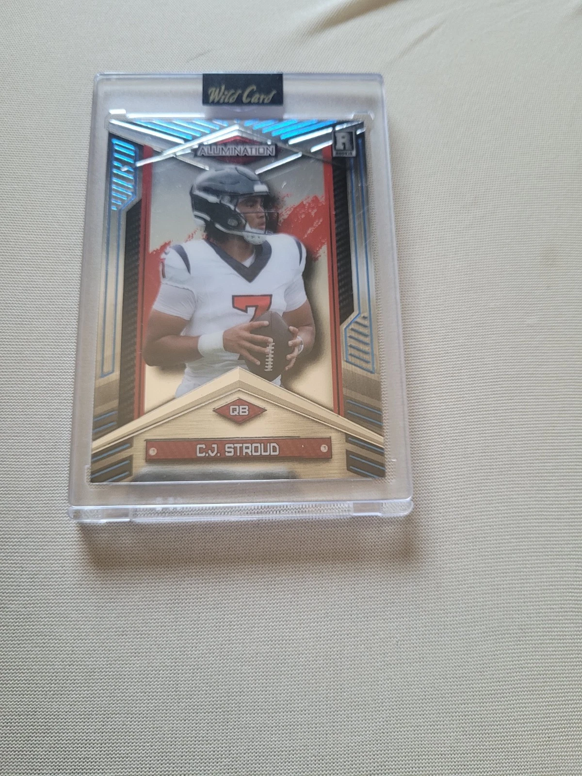 CJ Stroud Wild Card Alumination Rookie Edition #BCCS White Jersey-Mosaic-Silver
