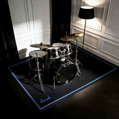 #ad Aucuda Drum Rug 4x6ft TPR Bottom Soundproof Non Slip Woven Farbic for Bass Drum $46.10