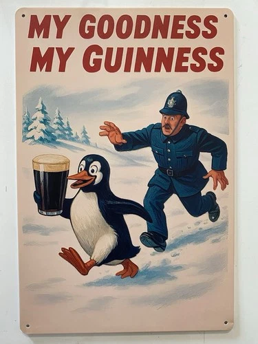 Guinness Beer Metal Sign - My Goodness My Guinness Retro Vintage Irish Stout
