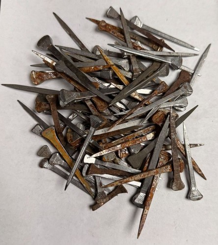 Used Nails Lot of 100+ New, Rusty, Used Horseshoe Nails - Arts Crafts Supply ...