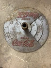 Vintage Coca-Cola Cast Iron Sign Base Embossed Lollipop Coke Stand Display