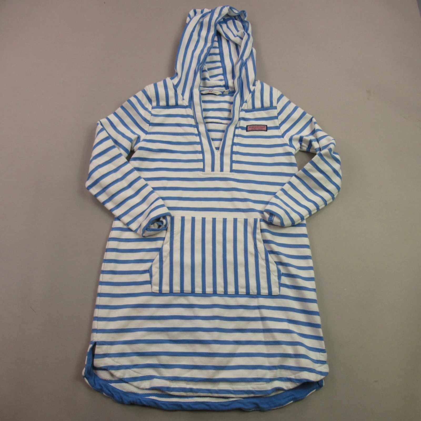 Vineyard Vines Hoodie Womens Long Sleeve Lightweight Hooded Pocket Stripes 2XS