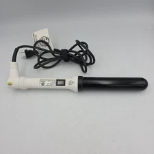 L'ANGE HAIR CURLING WAND IRON MODEL HT015B 1.25” BARREL WHITE DUAL VOLTS