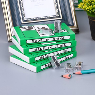 4/8/12pcs Alloy Pencil Sharpener Survival,1-Hole Pencil Sharpener For Kids