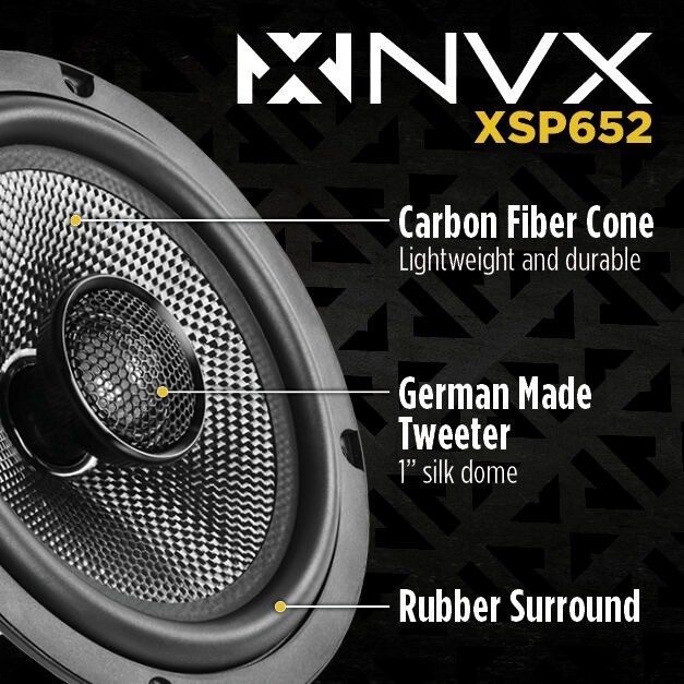 NVX XQS65KIT + XSP652 6.5" X-Series Component and Coaxial Speakers