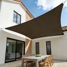 Brown Custom Rectangle Sun Shade Sail Screen Patio Yard Pool Garden 8FT - 15 FT