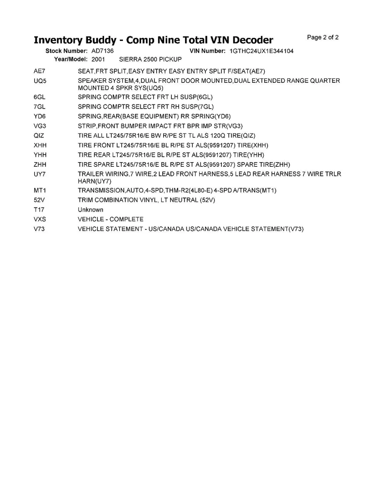 Used Fuel Tank fits: 2001 Gmc Sierra 2500 pickup 8' box Grade A - Imagem 3 de 4