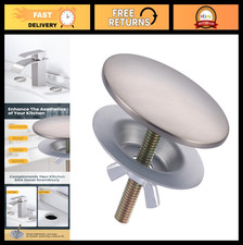 Kitchen Sink Hole Cover - Faucet Tap Hole Plate Stopper, Brass Metal Plug, Brush