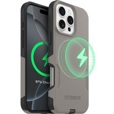 OtterBox Commuter MagSafe Case iPhone 16 Pro Max, Slim Tough - Grey Black