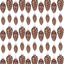 48 Pcs Christmas Pinecone Ornament Glass Pinecone Bulk for Christmas Tree 3 S...