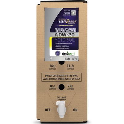 Royal Purple 60020 Synthetic Motor Oil 0W-30 6 Gallon Ecobox
