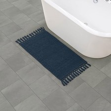 French Connection   Nellore Bath Mat  Woven and Beaded Bathroom Rug  100 