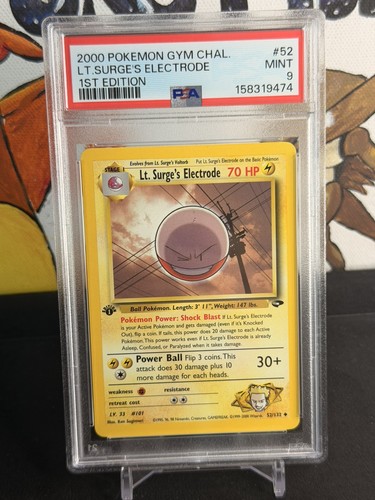 Lt. Surge's Electrode (1st Edition) graded PSA 9 for sale on eBay