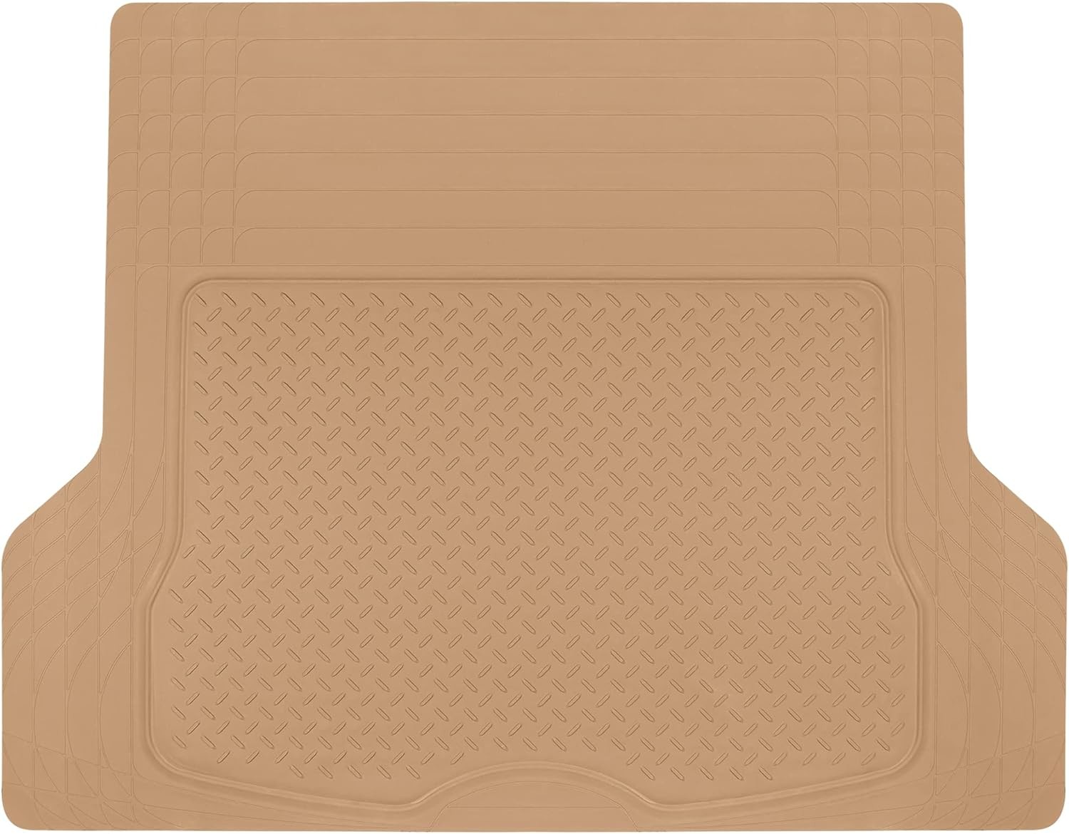 Heavy Duty Rubber Cargo Mat Liner for Cars, SUVs, Vans & Trucks - Beige