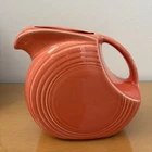 FIESTA WARE LARGE DISK PITCHER PERSIMMON ORANGE  7 1/4" 67 OZ Homer Laughlin
