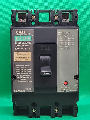 FUJI BU-ESA2020 2POLE 480V 20A CIRCUIT BREAKER [3RE4-2]
