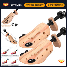 Premium 4-Way Shoe Trees - Adjustable Shoe Stretcher for Men  Women, Perfect Fi