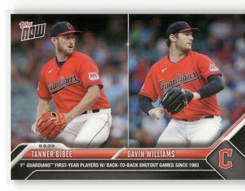 2023 Topps Now 675 Tanner Bibee / Gavin Williams