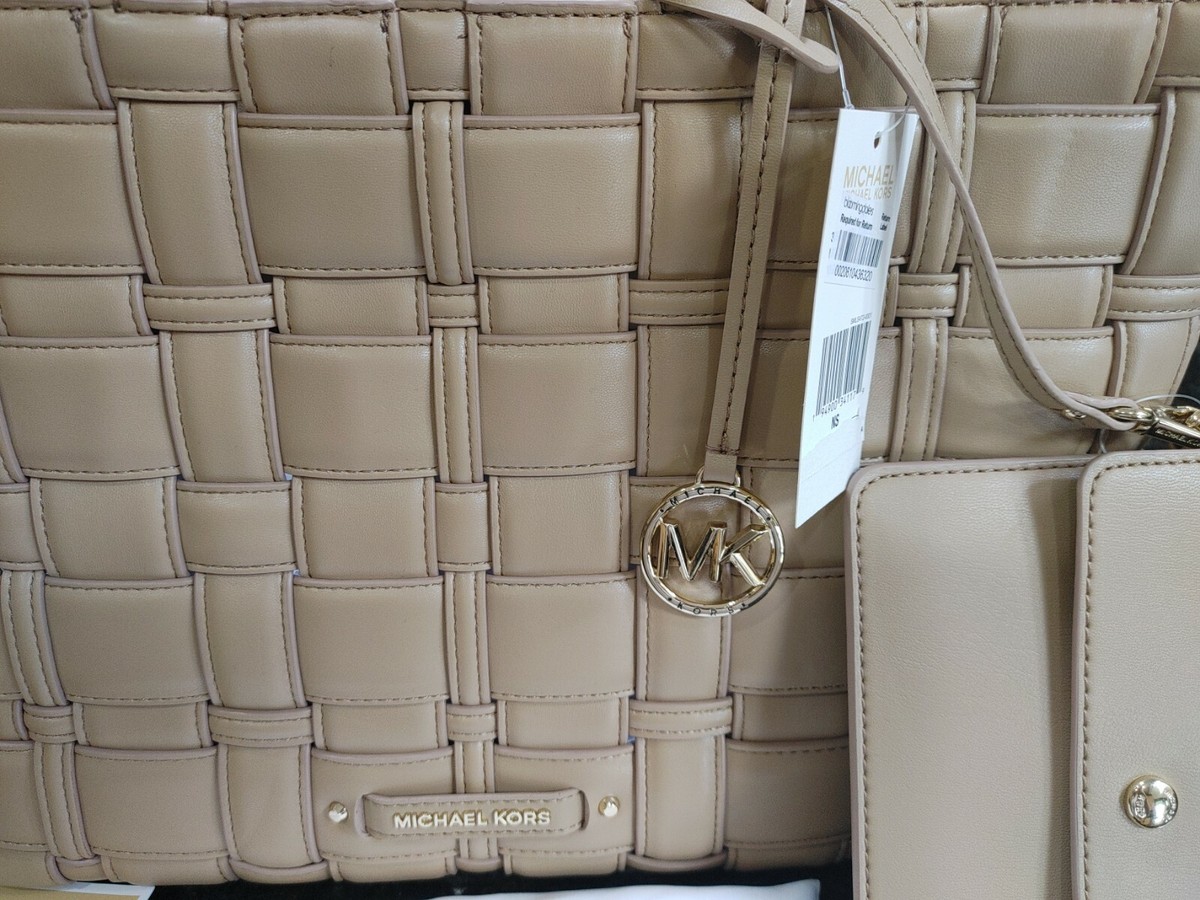 [MICHAEL KORS] SALE!! IVY イーストウエスト トート ミディアム MICHAEL KORS Ivy East West Medium Woven Women's Tote +Pouch