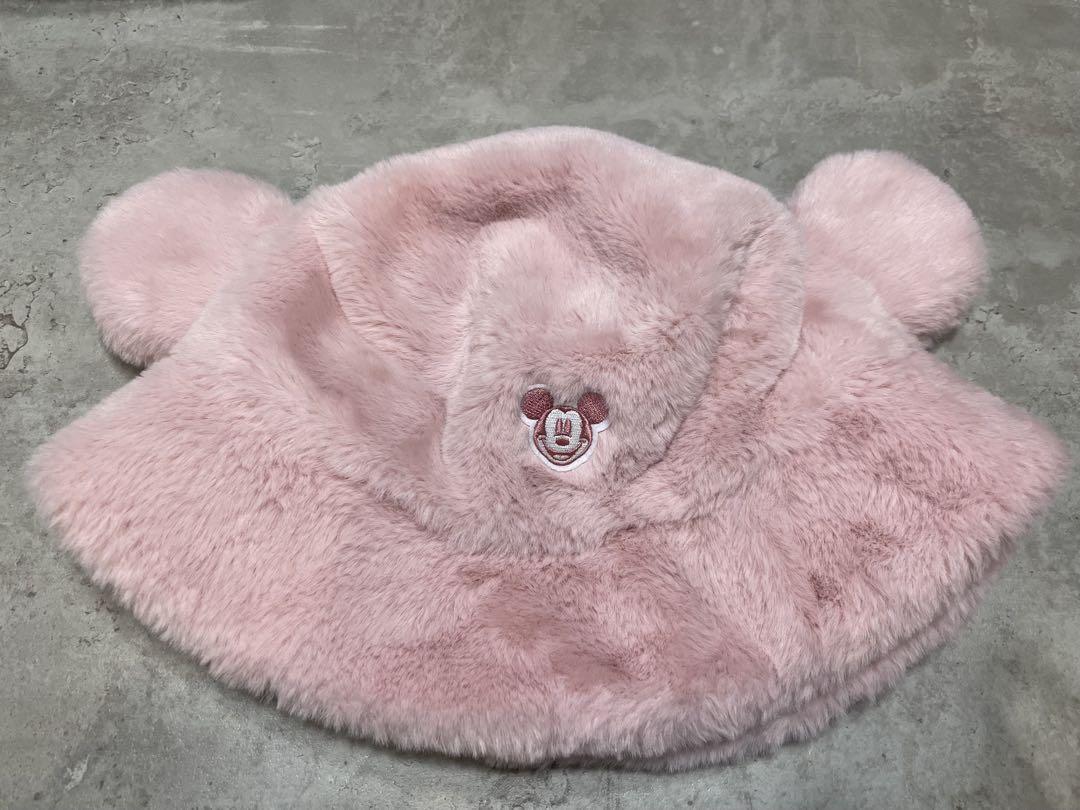 DISNEY TOKYO PINK MICKEY FLUFFY BUCKET HAT s-l400.jpg main image 2