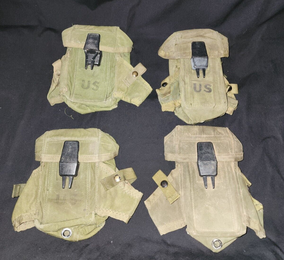 Military Issue ALICE LC-1 Small Arms Ammunition Pouch w/ ALICE Clips