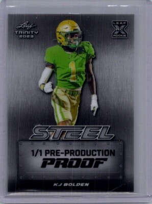 Kj Bolden 2024 Leaf Football 1/1 Pre Production Proof