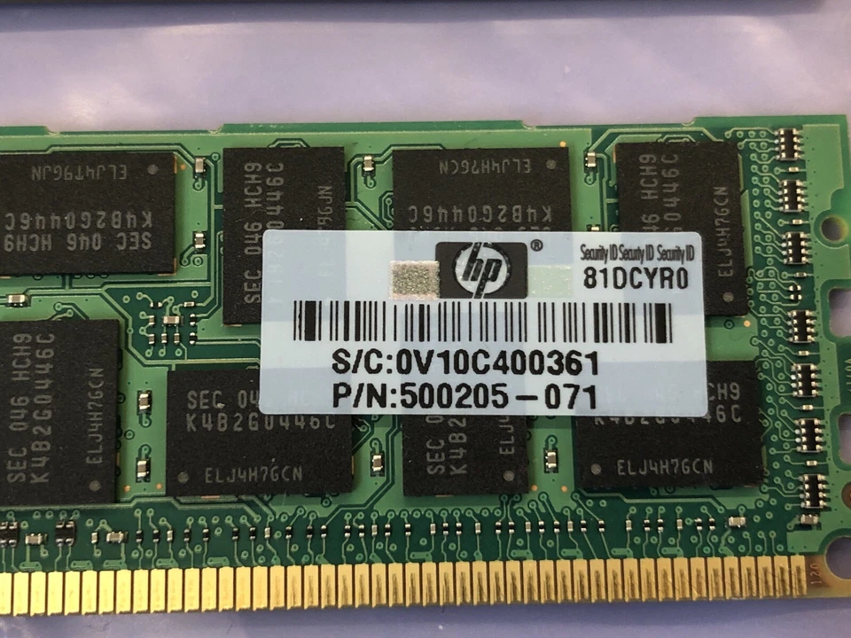 Lote de 8 memorias de servidor Samsung 64 GB (8 GB x 8) 2Rx4 PC3-10600R 00205-071 para HP Dell Foto 4 de 4