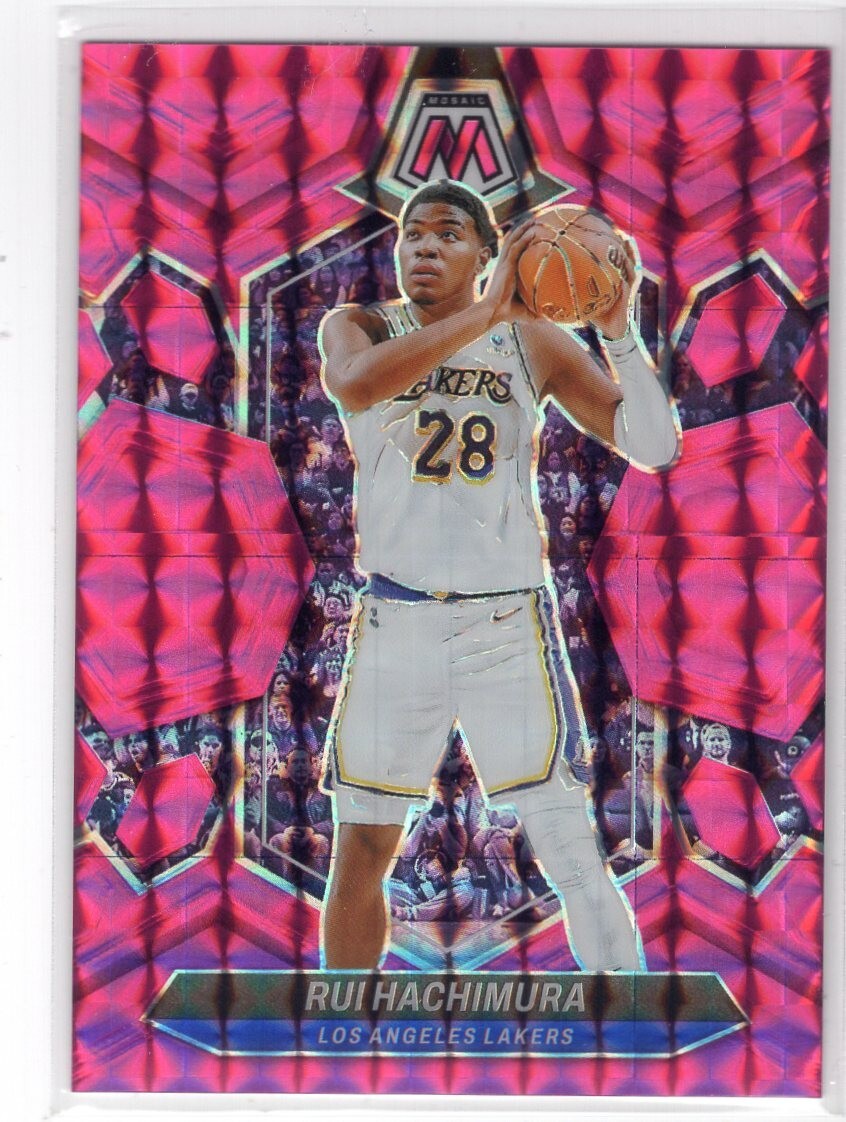 2023-24 Panini Mosaic Rui Hachimura Pink Prizm Parallel #98 Card