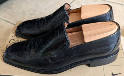 Vero Cuoio Men's Black Leather Dress Shoes Made In Italy Size 7