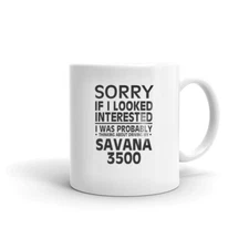 Thinking About Driving My Savana 3500 Tea Coffee Ceramic Mug Office Work Cup 