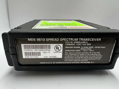 MDS 9810 SPREAD SPECTRUM TRANSCEIVER 