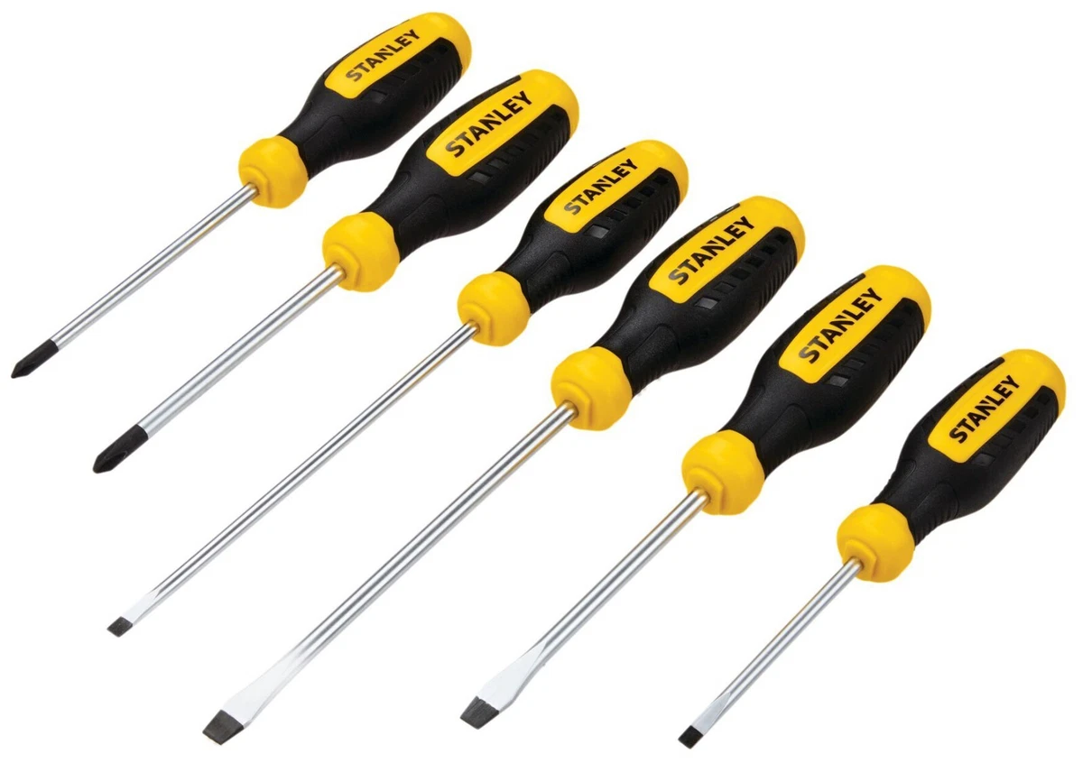 Stanley 6 Piece Screwdriver Set Phillips and Slotted Tip Types STHT60025