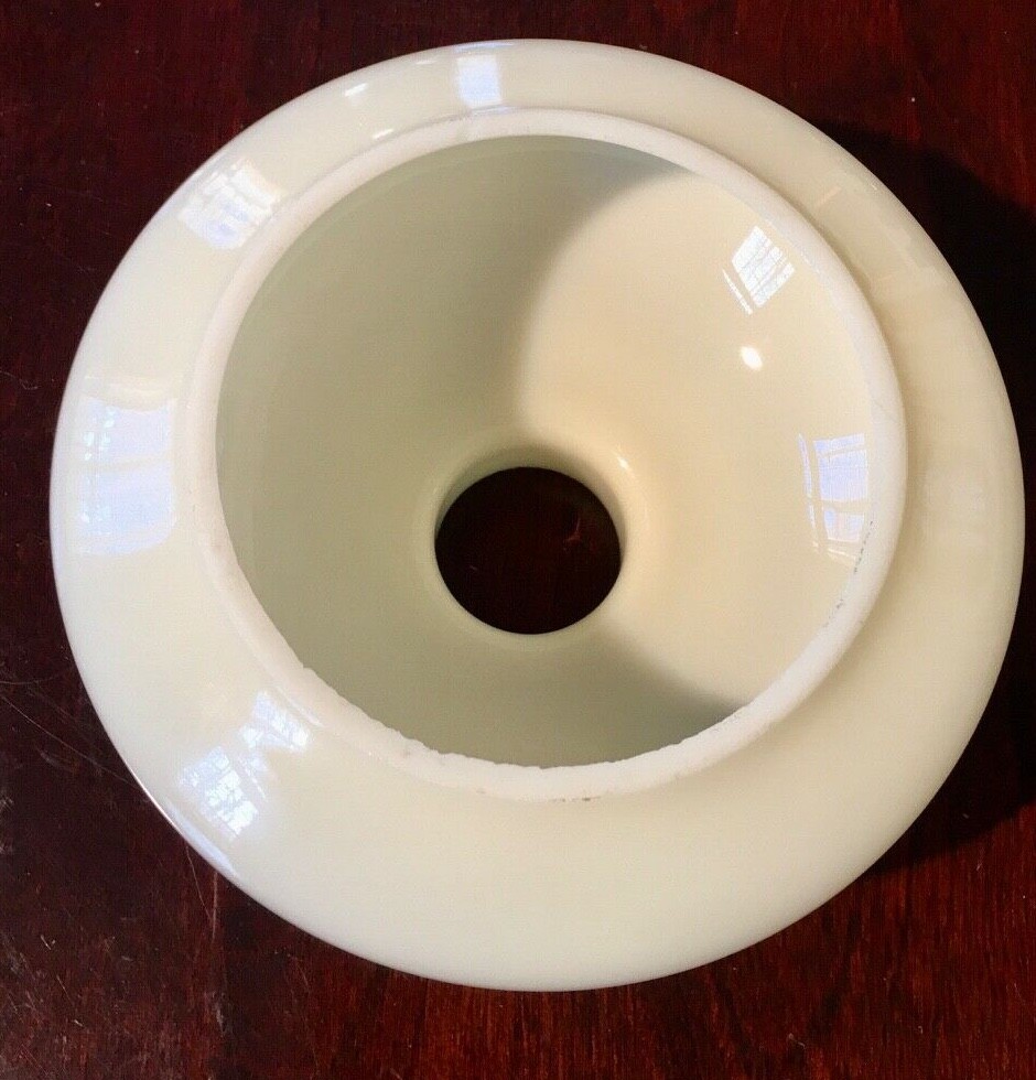 Rare Art Deco Custard Glass Slip Shade for Chandelier Reacts under