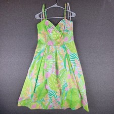 Vintage Lilly Pulitzer 4 Botanical Garden Palm Fern Billie Dress 1083 READ