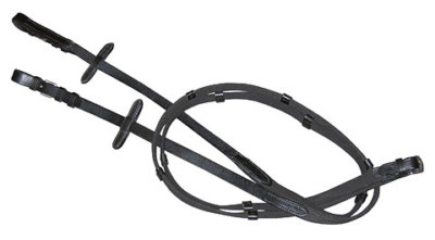 KERBL Belt Reins Black with Martingale Stopper