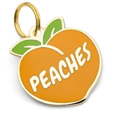 Peaches Dog Tag, Peach Pet ID Tag, Dog Tags for Dogs, Dog Gift, Dog Name Tag,