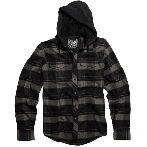 fox hooded flannel