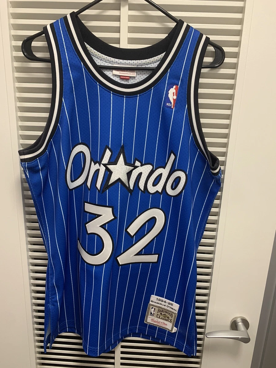 Men's Mitchell & Ness Shaquille O'Neal Black Orlando Magic 1994 Hardwood Classics Authentic Jersey