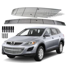 Billet Grille Chrome Front Bumper Grille Combo Fits 2010-2012 Mazda CX-9 Grill