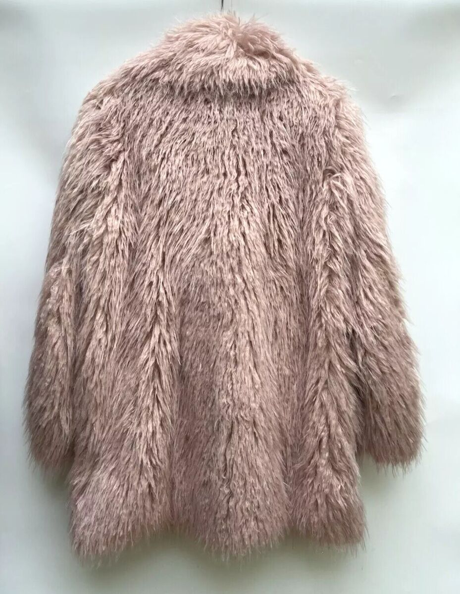 ZARA PINK FAUX FUR COAT ZW COLLECTION FW 24/25 SIZES XS REF ZARA PINK FAUX FUR COAT ZW COLLECTION FW 24/25 SIZES XS REF